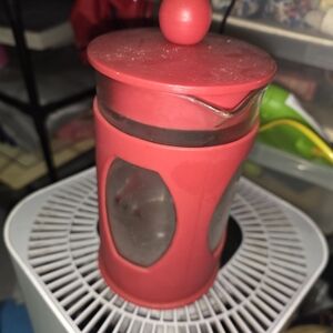 Red French Press Coffee Maker